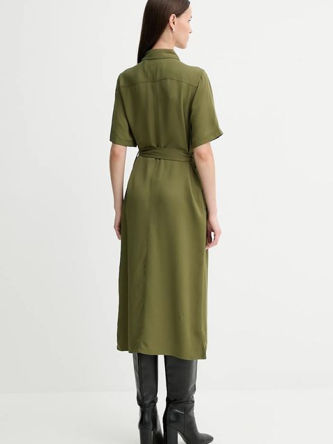 Gant sukienka kolor zielony midi prosta 4503438