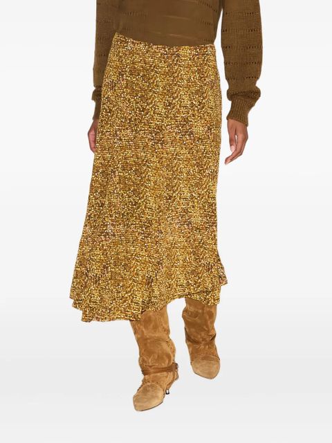 ISABEL MARANT sequin-pattern midi skirt - Yellow - zdjęcie produktu nr 1