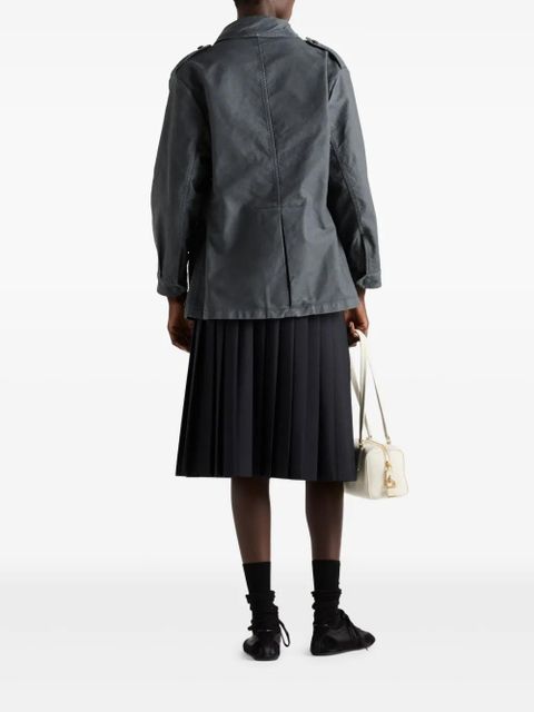 Prada pleated midi skirt - Blue - zdjęcie produktu nr 2