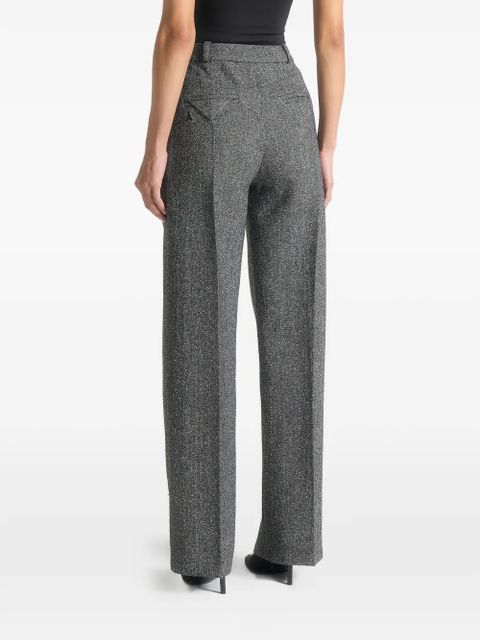 Manière De Voir pleat herringbone tailored trousers - Grey
