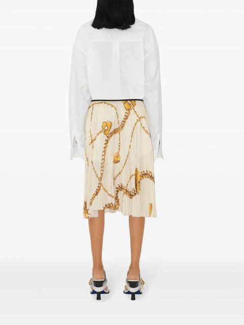 Burberry shield hardware jersey skirt - White