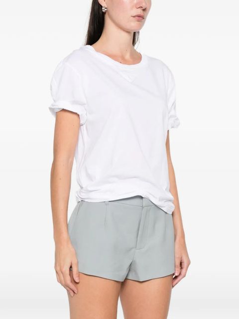 Prada triangle logo jersey T-shirt - White