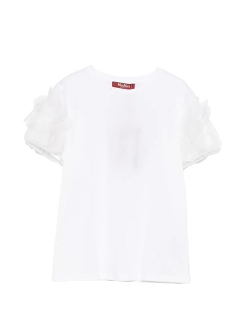 Max Mara ruffled sleeve T-shirt - White - zdjęcie produktu nr 1