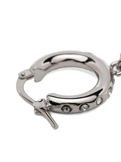 Marni crystal-embellished hoop earrings - Silver - zdjęcie produktu nr 2