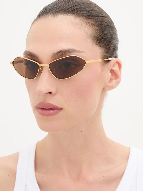 Jacquemus okulary przeciwsłoneczne BAMBINO kolor złoty JAC68C1SUN - zdjęcie produktu nr 2
