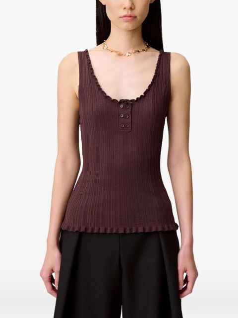 Claudie Pierlot ruffled tank top - Brown