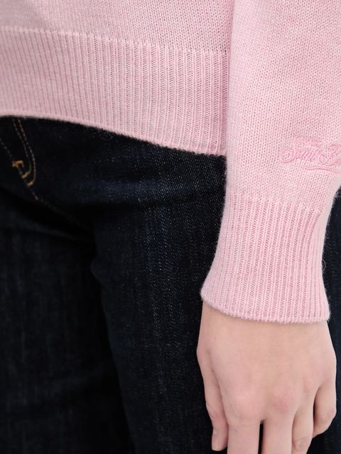 MC2 Saint Barth sweter wełniany damski kolor różowy QUE0018