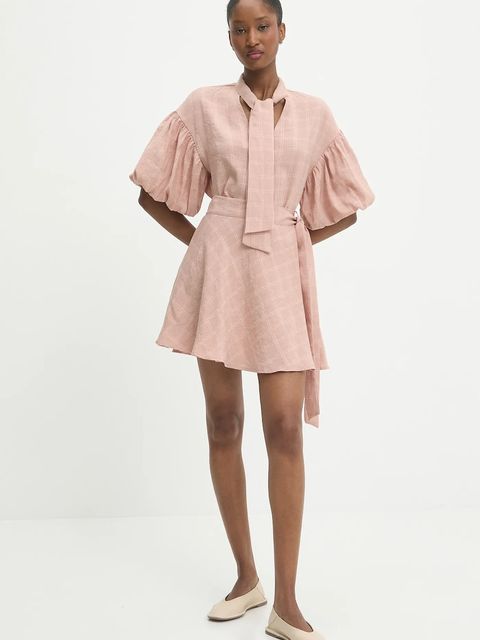 Answear.LAB spódnica kolor różowy mini rozkloszowana - zdjęcie produktu nr 2