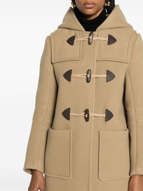 Prada slouch-hood wool coat - Neutrals