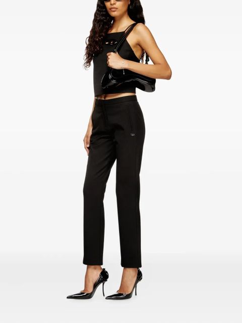 Diesel side-detail straight trousers - Black