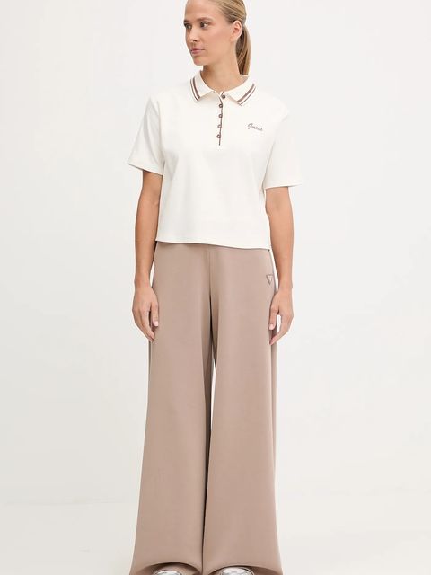 Guess polo FABIA damski kolor beżowy V5BP00 K1891