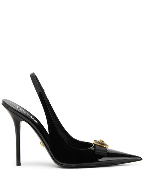 Versace Gianni 120mm leather pumps - Black - zdjęcie produktu nr 1
