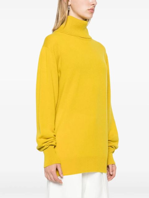 Jil Sander knitted cashmere jumper - Yellow