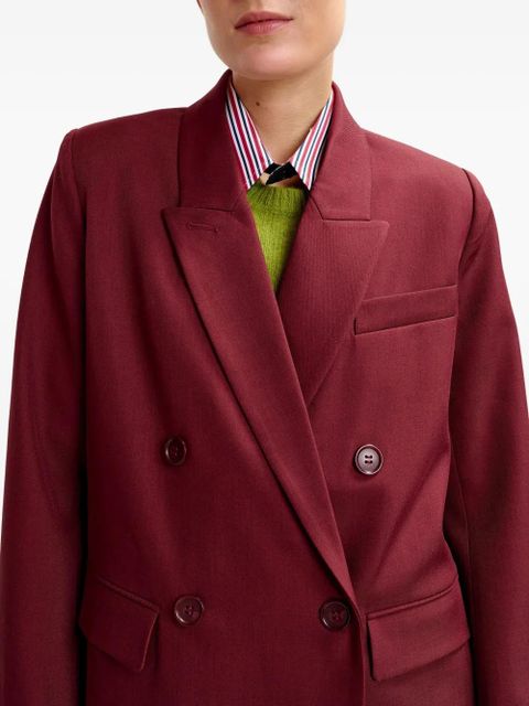 Essentiel Antwerp double-breasted padded-shoulder blazer - Red