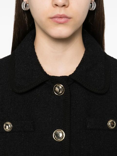 Ba&Sh Meiradith gold-button cropped jacket - Black
