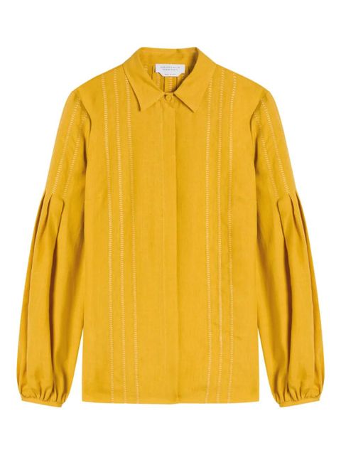 Gabriela Hearst Inga embroidered balloon-sleeve blouse - Yellow - zdjęcie produktu nr 1
