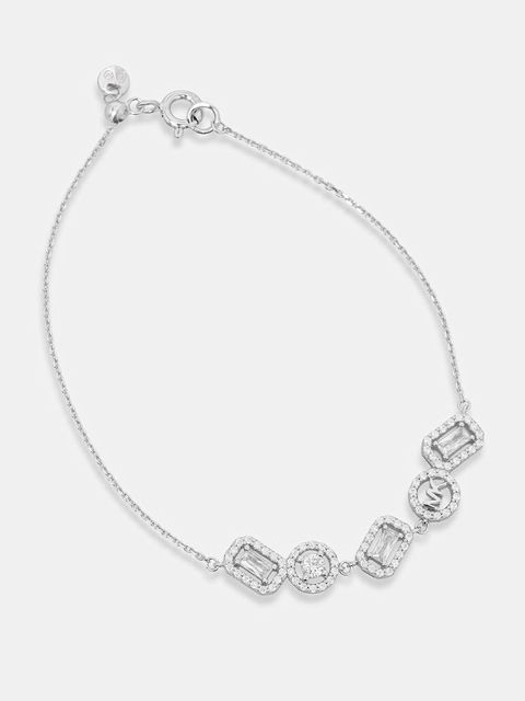 Michael Kors bransoletka damska srebrna z cyrkonią - zdjęcie produktu nr 1