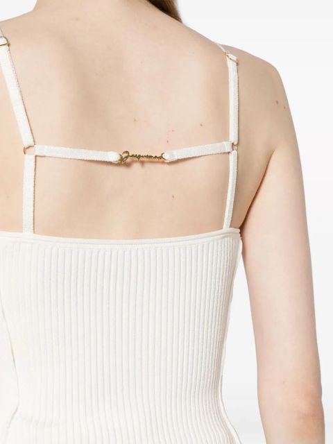 Jacquemus Sierra ribbed-knit top - White