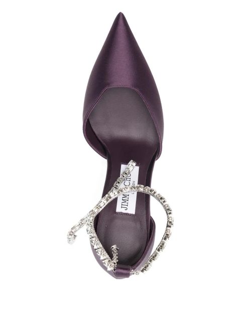 Jimmy Choo crystal-embellished pumps - Purple