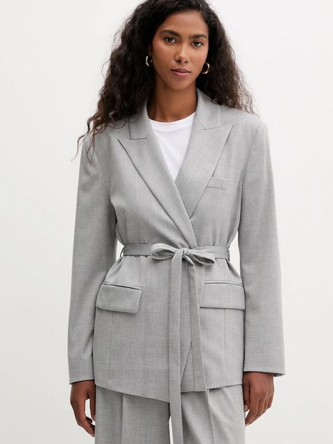 Marella marynarka Emme by Marella kolor szary niezapinana gładka 2525046151200 - zdjęcie produktu nr 1