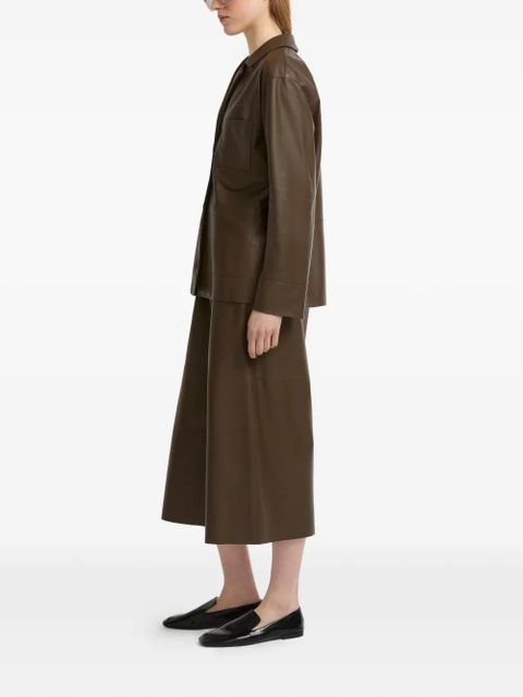 Yves Salomon pocket leather jacket - Green - zdjęcie produktu nr 2