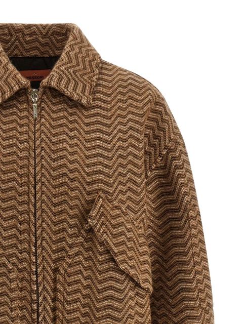 Missoni chevron-pattern bomber jacket - Brown