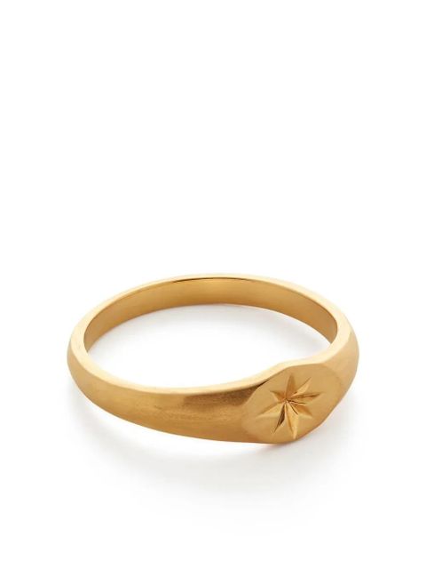 Monica Vinader Guiding Star signet ring - Gold - zdjęcie produktu nr 1