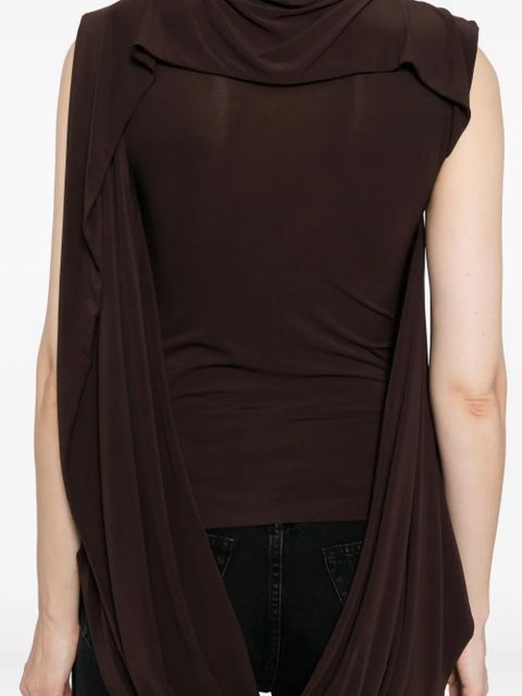 Jean Paul Gaultier asymmetric hem blouse - Brown