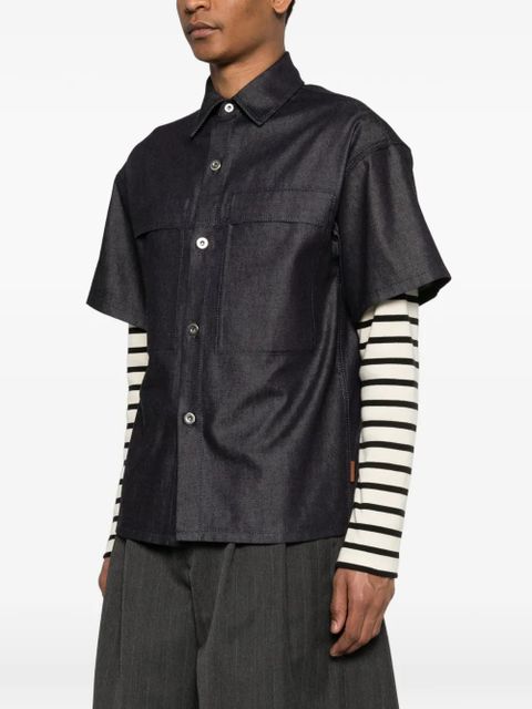 Jil Sander chest-pocket button shirt - Grey