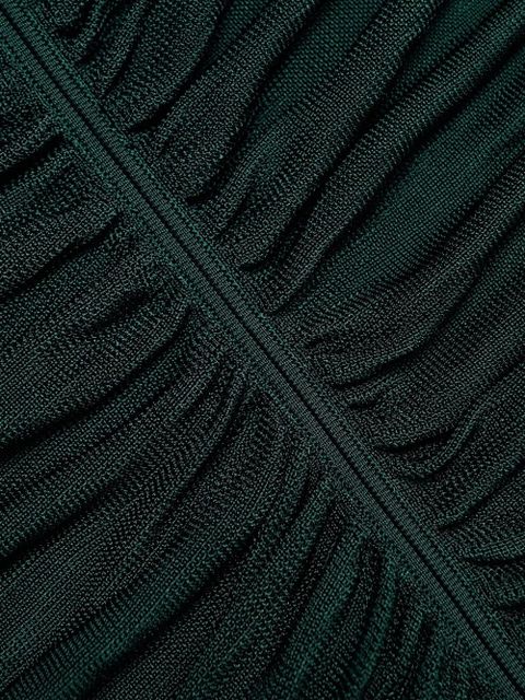 Self-Portrait draped midi dress - Green