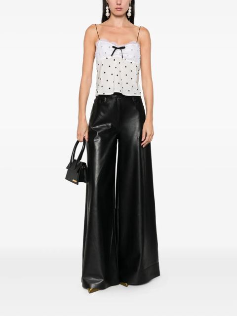 Alessandra Rich polka-dot print tank top - White