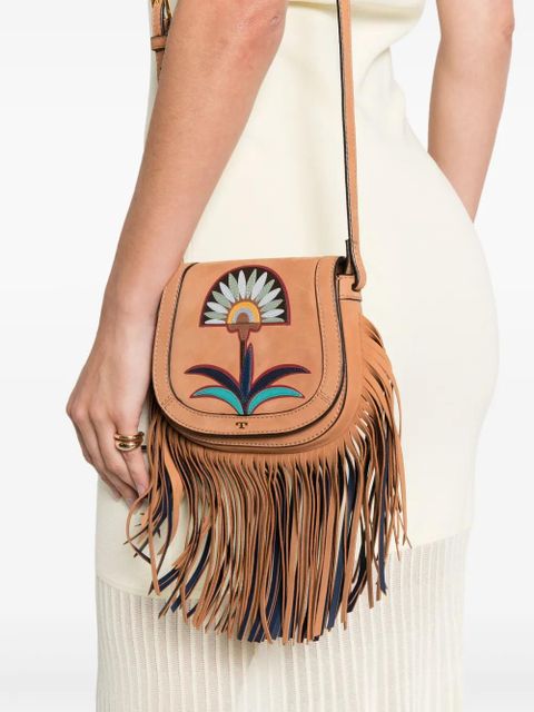 Tory Burch Lilium mini saddlebag - Brown