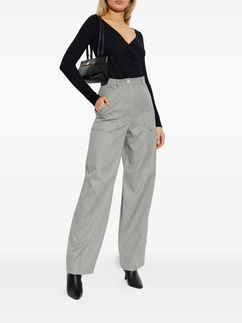 Max Mara Cicladi wrap long-sleeve body - Black