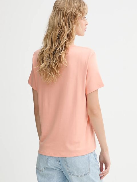 Calvin Klein t-shirt bawełniany damski kolor pomarańczowy LV044D201G