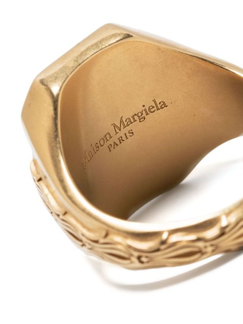 Maison Margiela diamanté-embellished signet ring - Gold - zdjęcie produktu nr 2