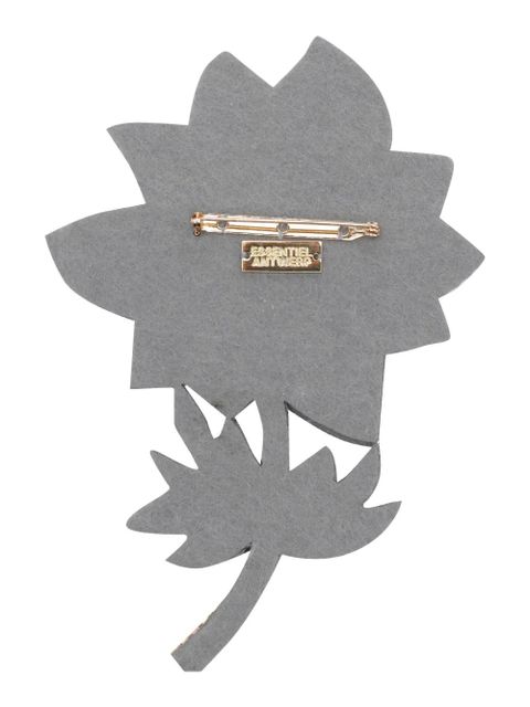 Essentiel Antwerp flower-shaped rhinestone brooch - Grey - zdjęcie produktu nr 2