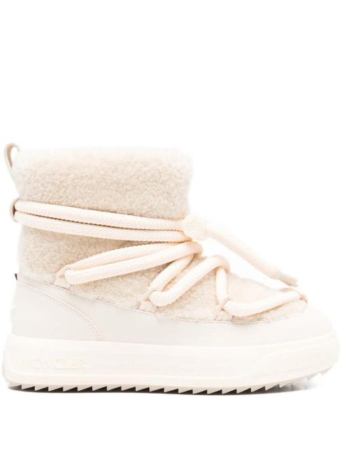 Moncler 42mm shearling lace-up snow boots - Neutrals - zdjęcie produktu nr 1
