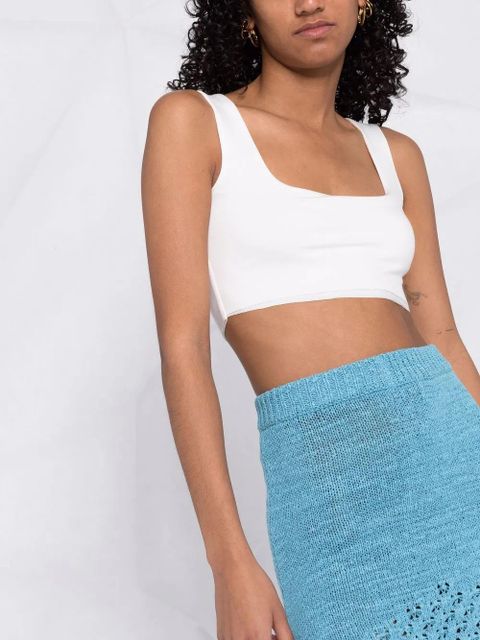 MANURÍ Miss Jane sleeveless cropped top - White