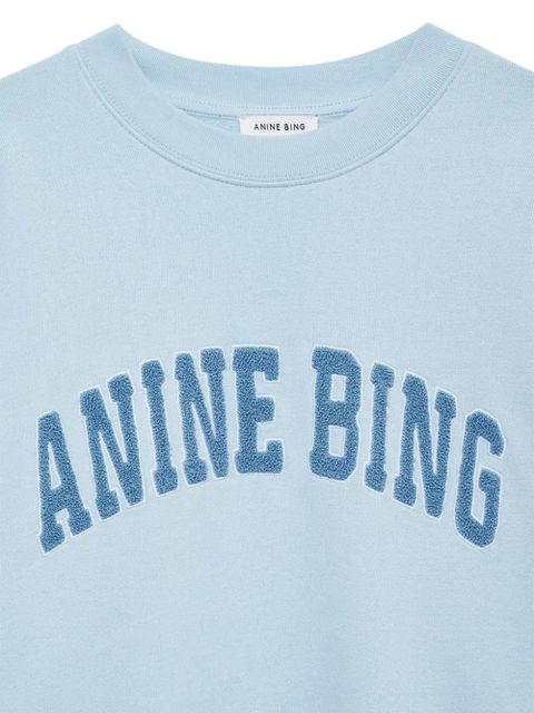 ANINE BING Miles logo-embroidered sweatshirt - Blue