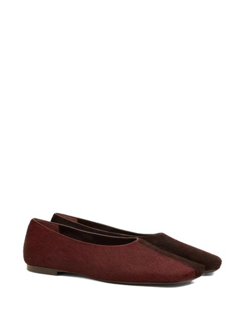 AMI Paris two-tone leather ballet flats - Red - zdjęcie produktu nr 2
