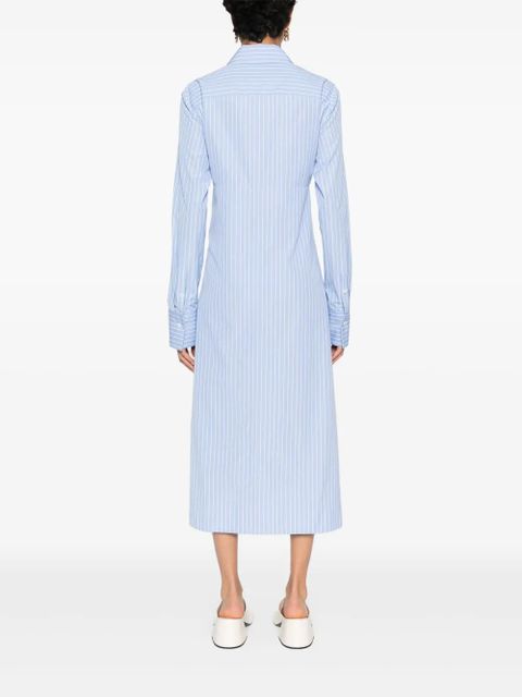 Jil Sander striped midi dress - Blue