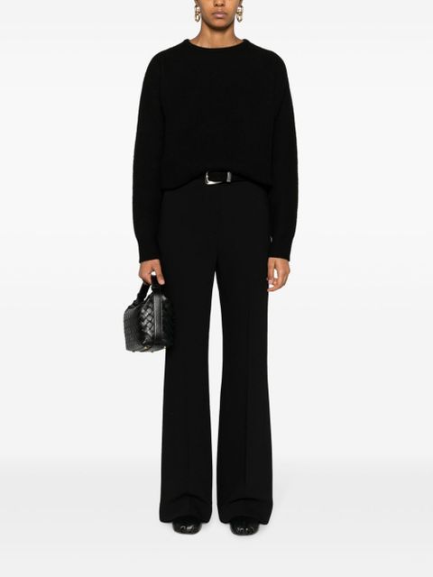 TOTEME wide-leg crepe trousers - Black