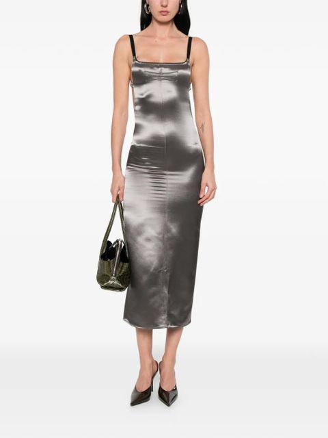 The Attico satin midi dress - Grey - zdjęcie produktu nr 2