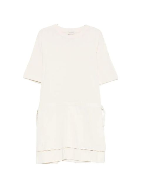 Moncler drawstring perforated mini dress - Neutrals - zdjęcie produktu nr 1