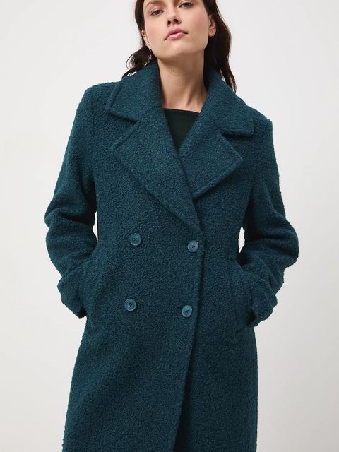 Medicine płaszcz damski kolor turkusowy