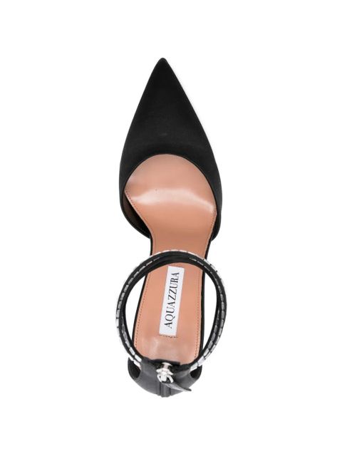 Aquazzura beaded ankle pumps - Black