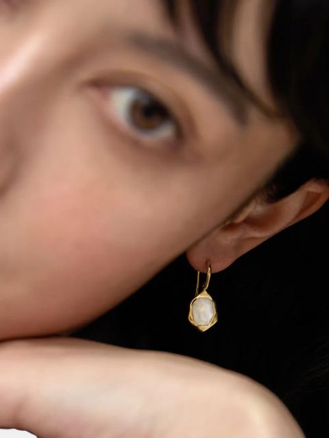Monica Vinader Odyssey moonstone earrings - Gold - zdjęcie produktu nr 2