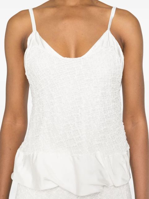 Jil Sander openwork-detail tank top - White