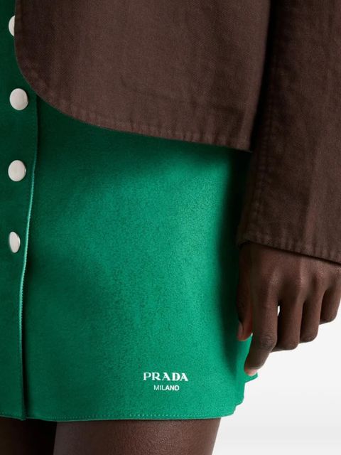 Prada suede mini skirt - Green