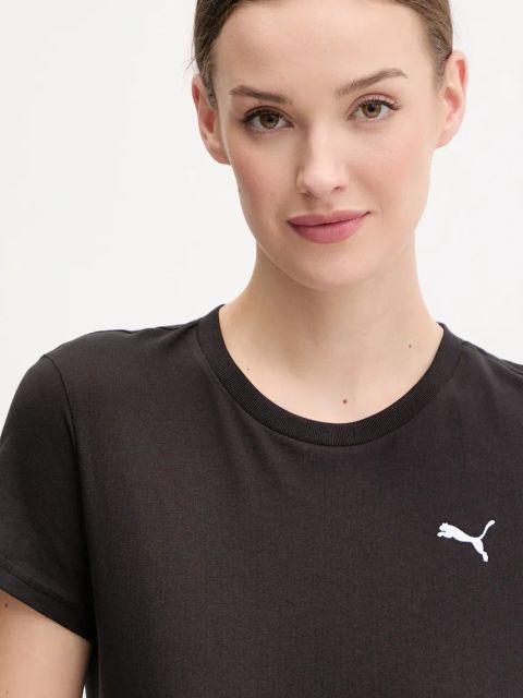 Puma t-shirt bawełniany damski kolor czarny 682374